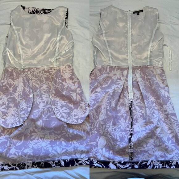 Brooks Brothers Sleeveless Dress Knee Length Floral Print Side Pockets Party - Picture 9 of 12